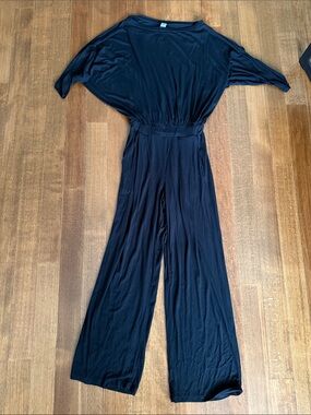 Go Couture Black Wide-Leg Jumpsuit with dolman Top